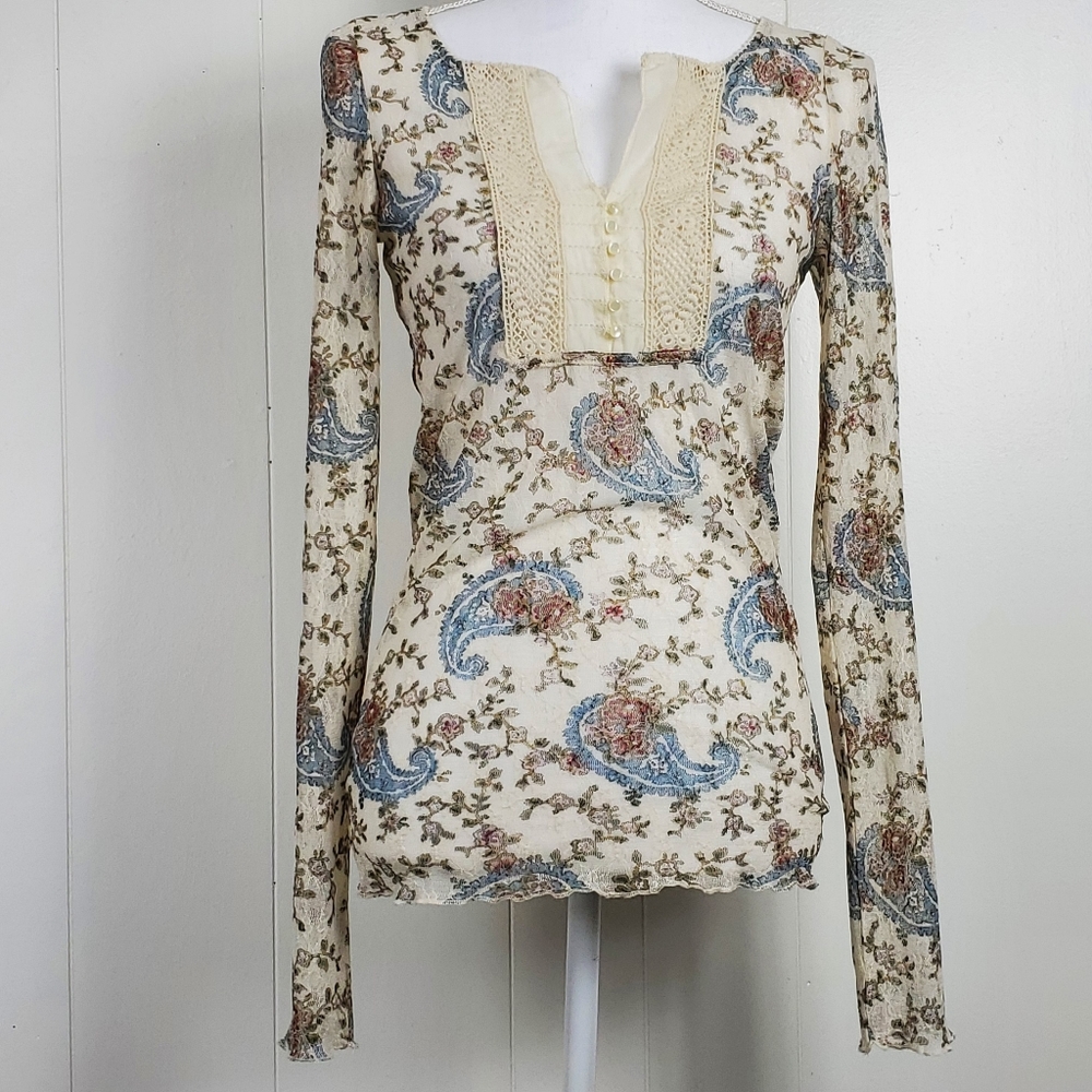 Ralph Lauren Denim & Supply paisley lace top Size Medium - Picture 12 of 12